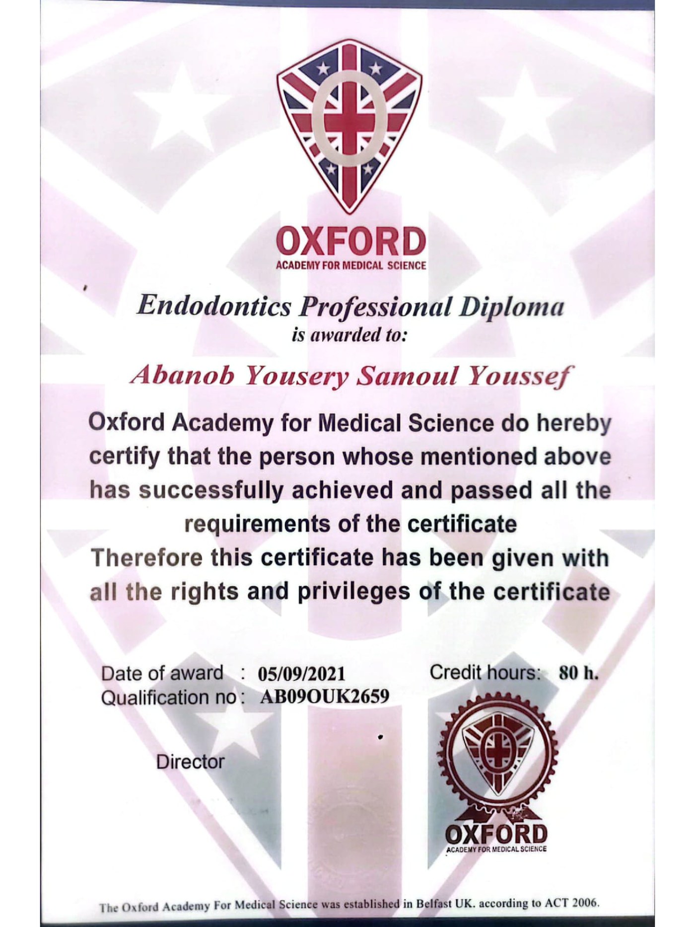 Endodontics Professional Diploma